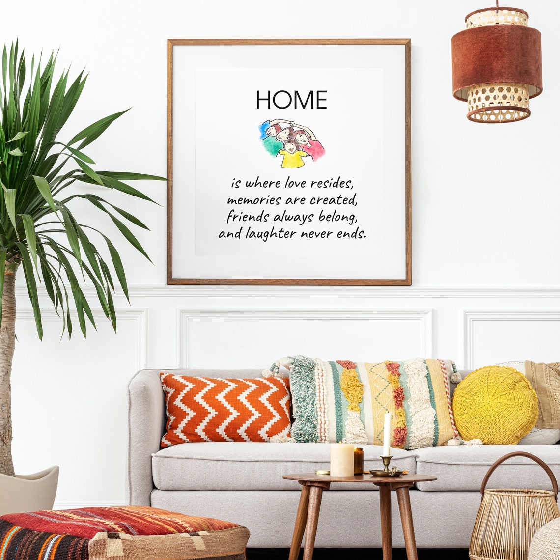3home Is Where Love Resides Sign Family Room Decor Living Room Wall Art Modern Farmhouse Sign Family Quote Housewarming Gift - Image 6
