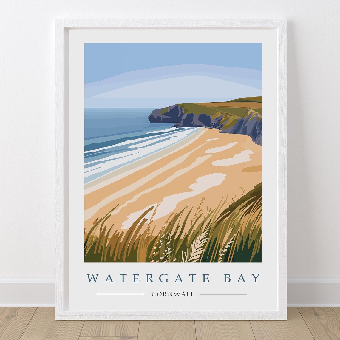 Watergate Bay Travel Poster, Newquay Cornwall - Image 2