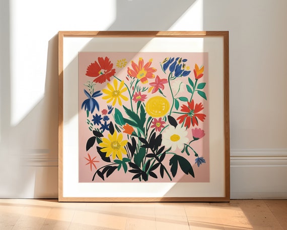 Wildflowers Vintage Floral Art Print