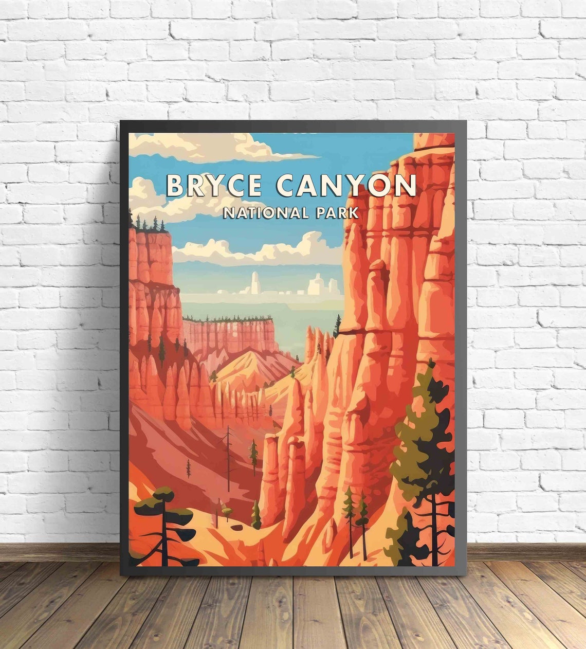 Bryce Canyon National Park Retro Red Rock Hoodoo Amphitheater Poster - Image 2