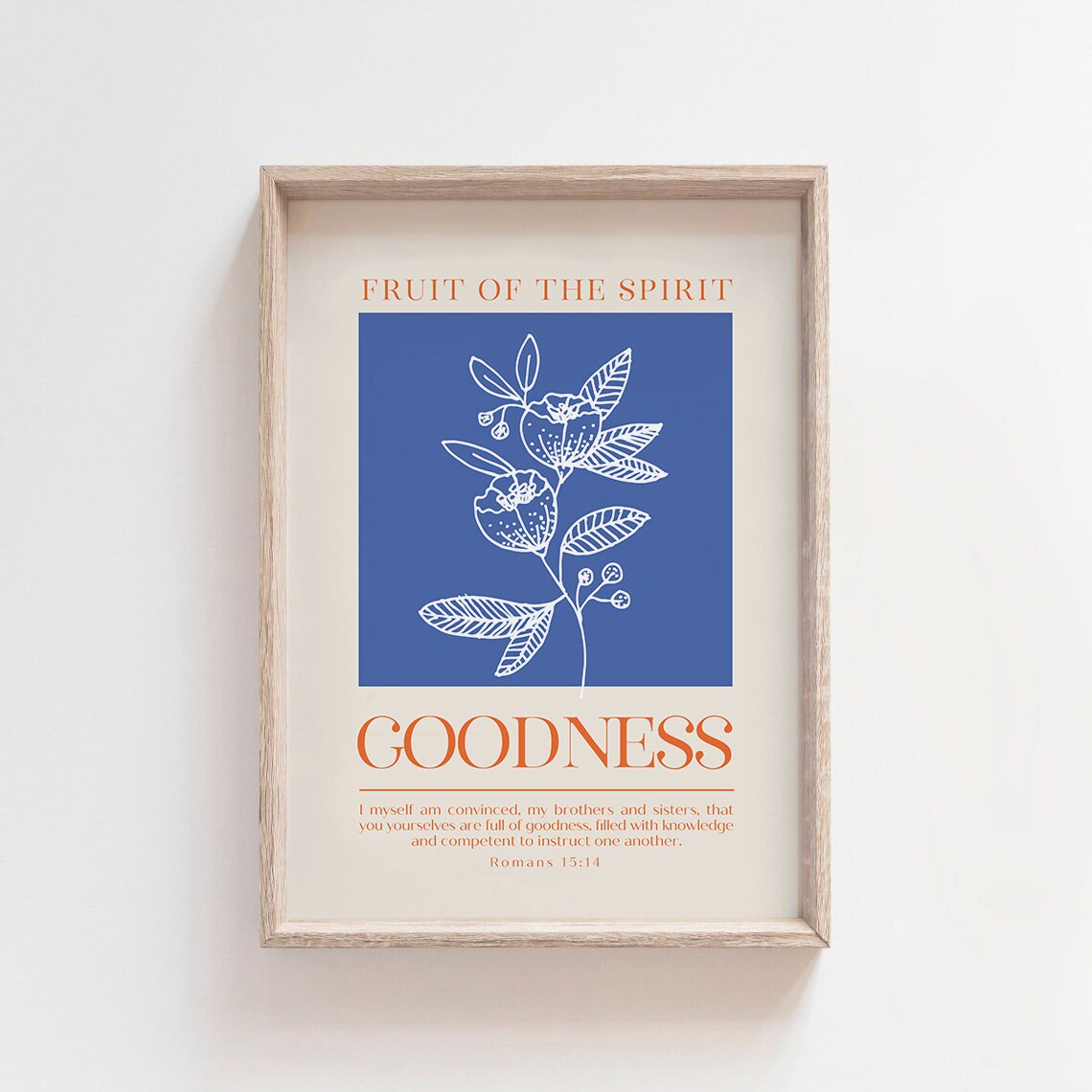 Fruit of the Spirit Goodness Romans 15:14 Botanical Art Print - Image 4