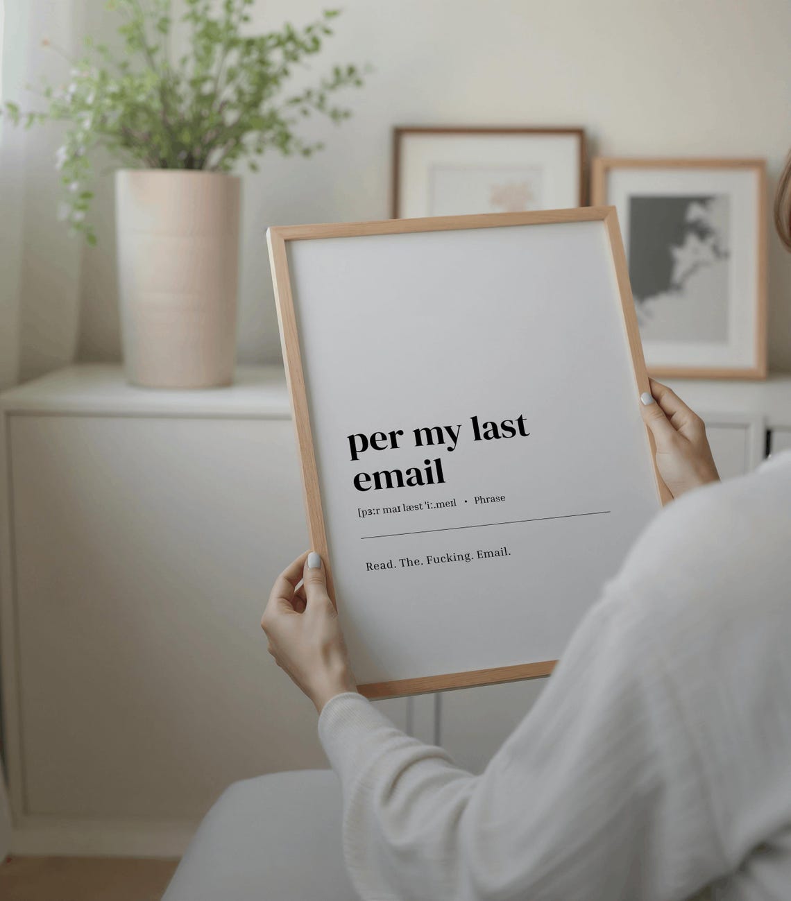 Office Wall Art Per My Last Email Definition Poster Home Decor Funny - Image 2