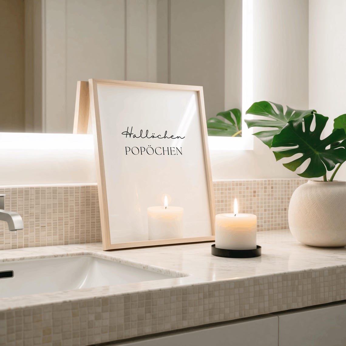 Hello Little Bum Bathroom Humor Art Print - Image 3