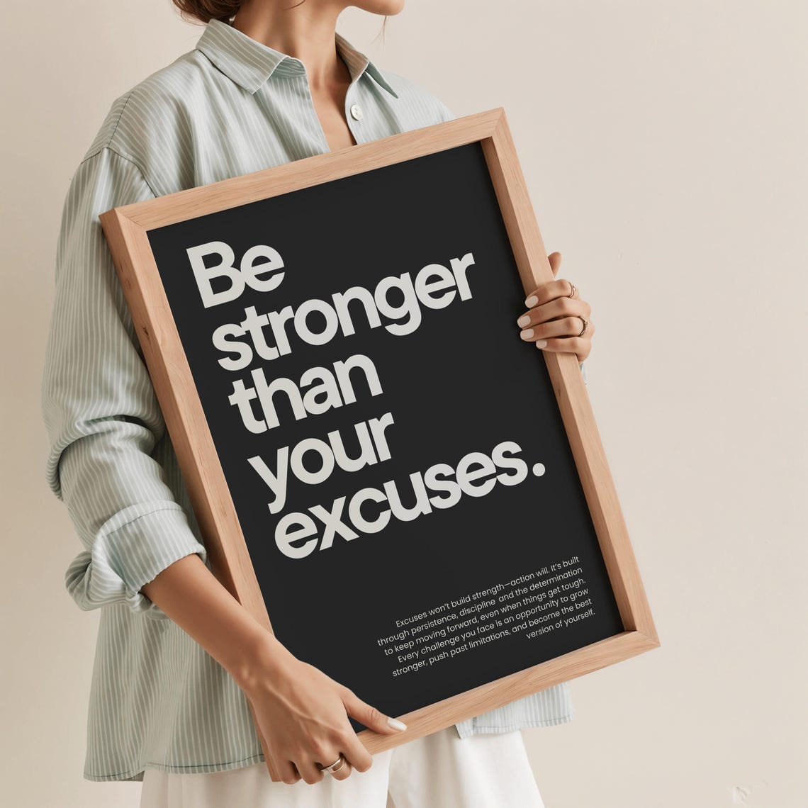Be Stronger Than Your Excuses Motivational Poster - Image 3