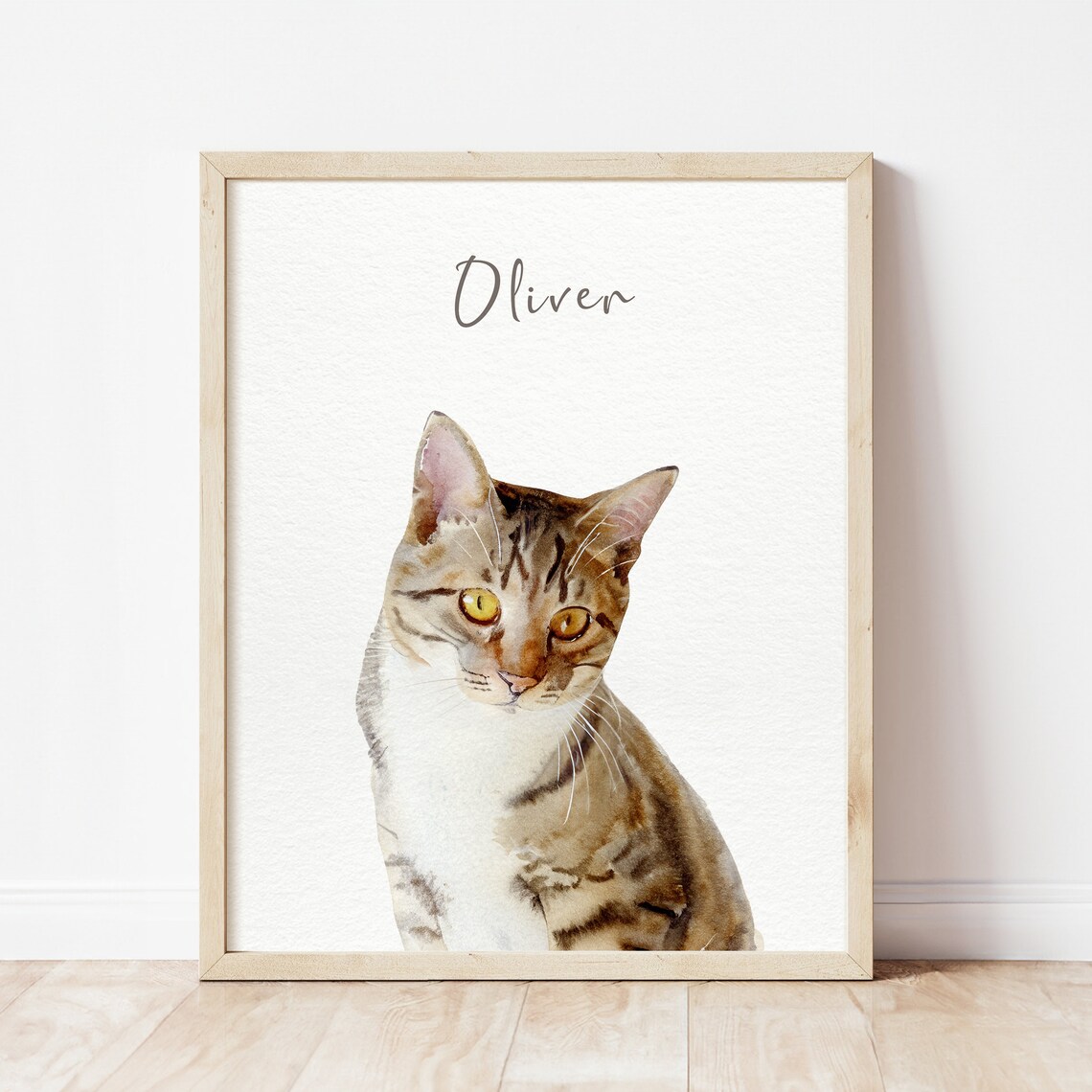 Personalized Watercolor Pet Memorial Dog Portrait Angel Halo Poster - Image 2