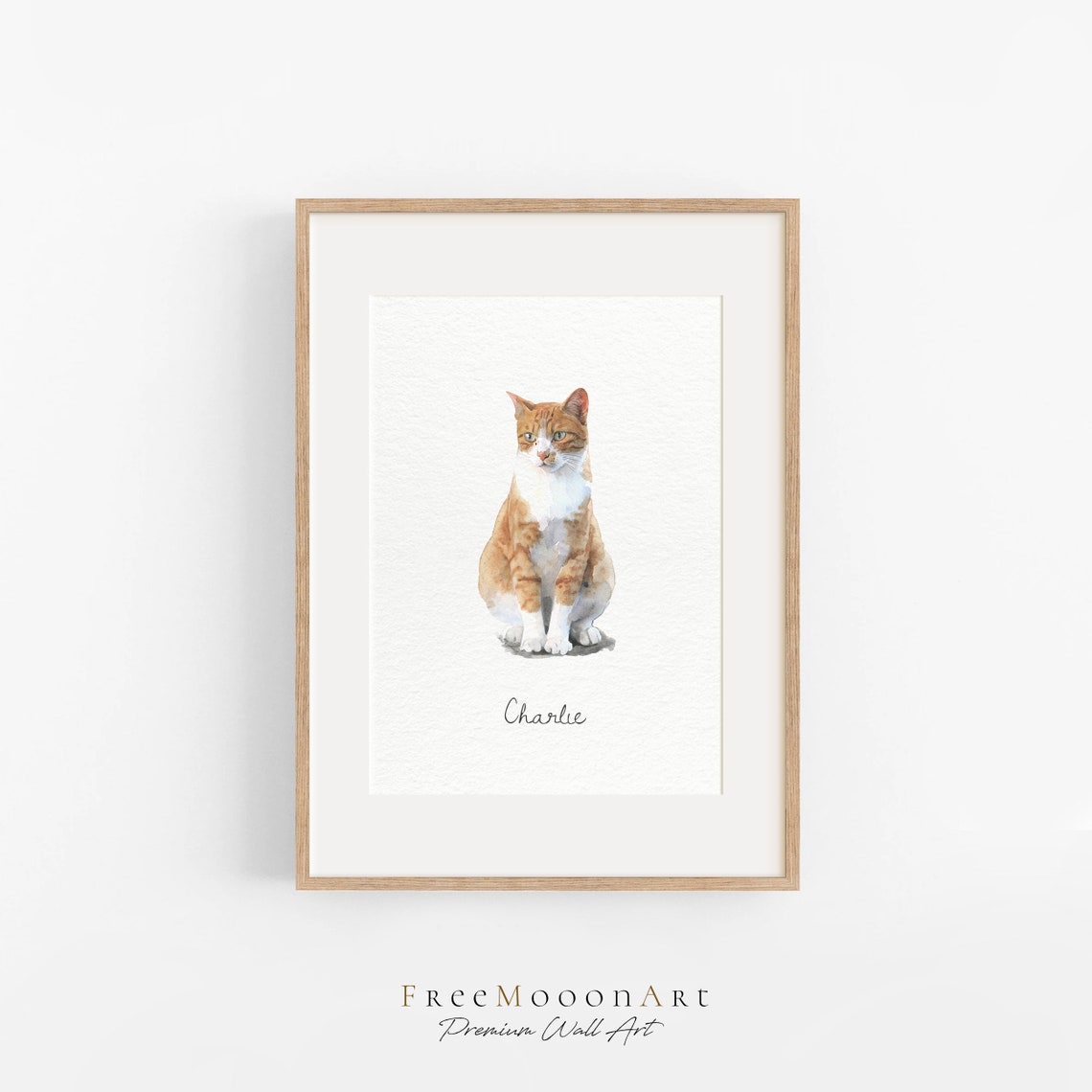 Archie Golden Retriever with Lamb Toy Watercolor Pet Portrait Poster - Image 2