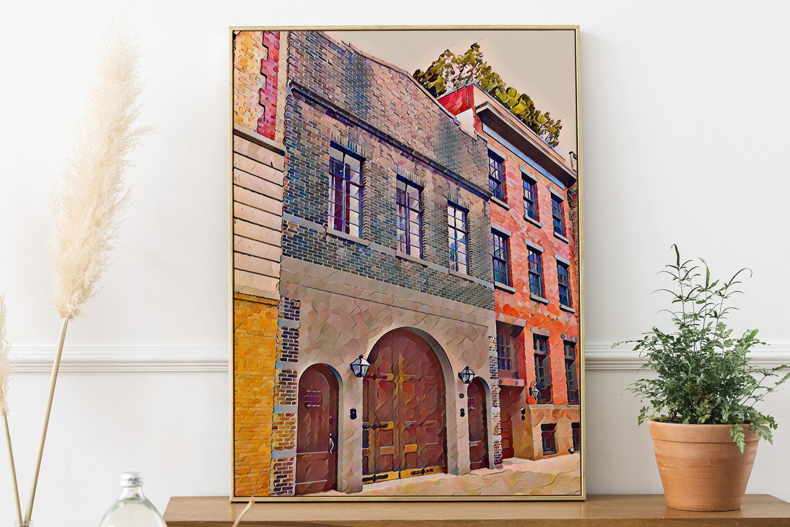 Taylor Cornelia Street New York Brick Building Painting Wall Art