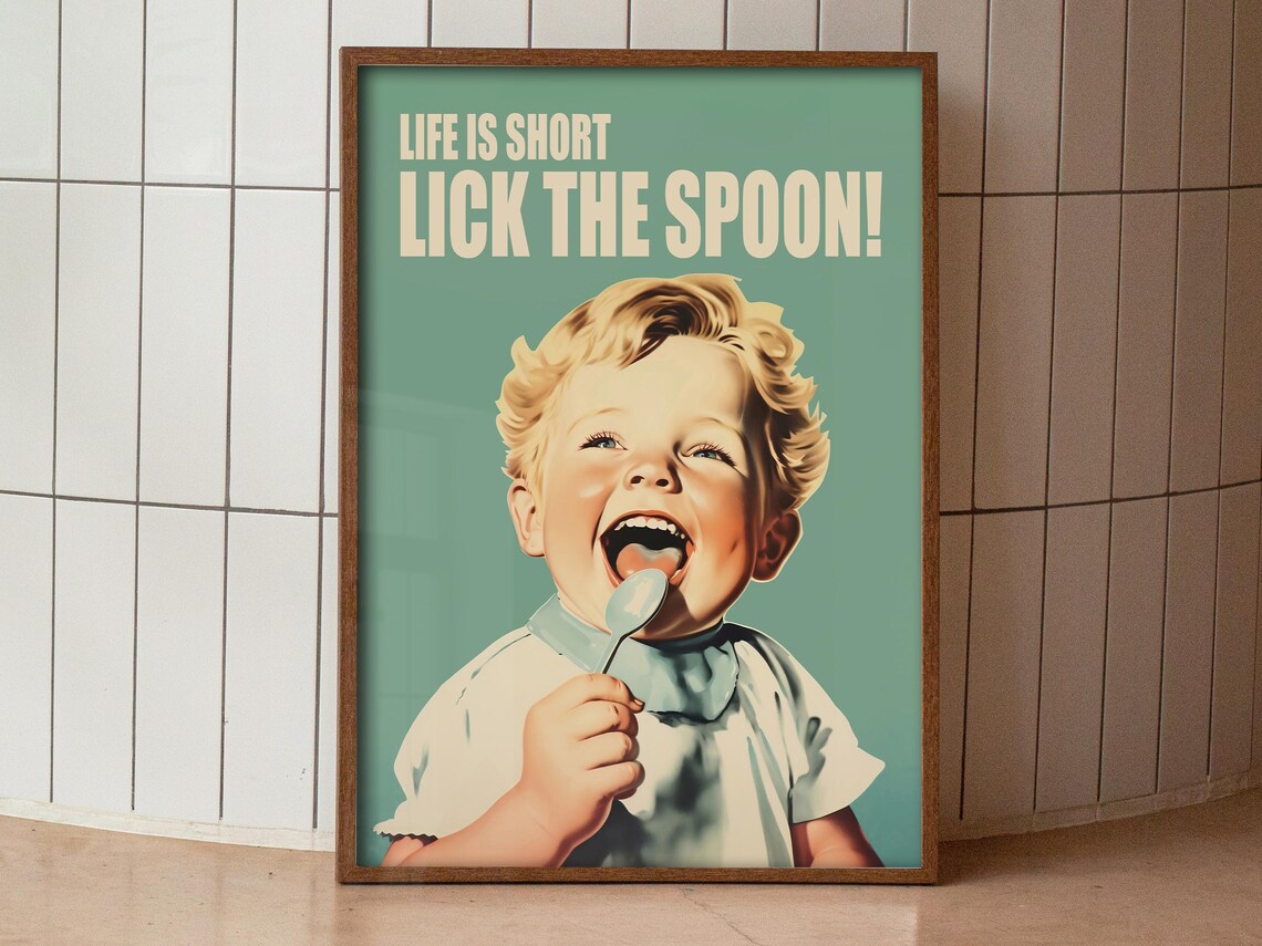 Funny Kitchen Retro Poster, Vintage Kitchen Humor - Image 2