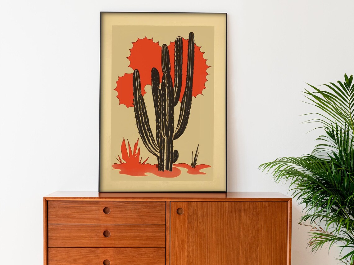 Retro Cactus Poster, Vintage Botanical Art - Image 2