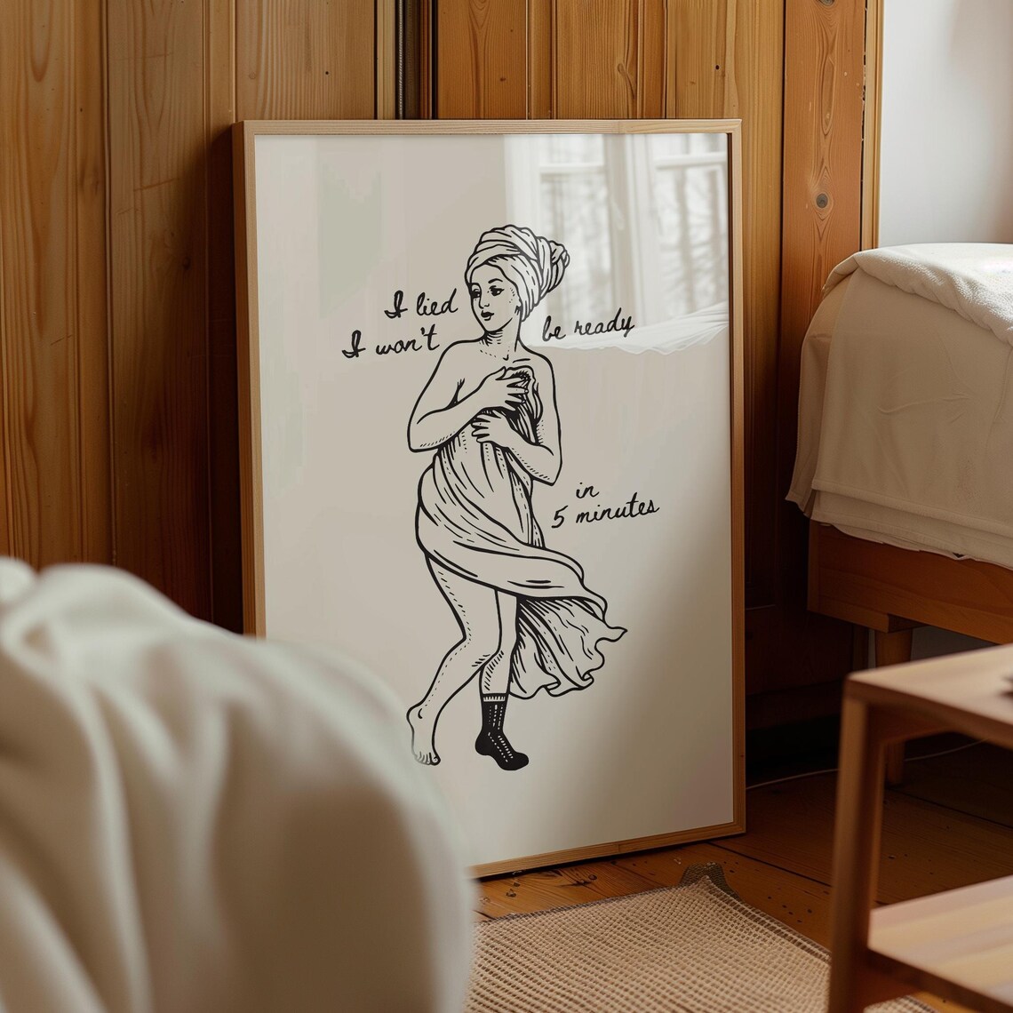 I Lied Funny Bathroom, Quirky Powder Room Art Print