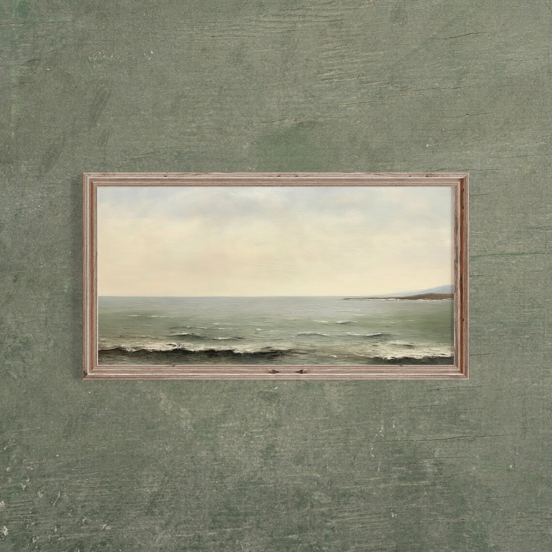 Panoramic Sea Scape Print Panoramic Vintage Moody Art Country House Wall Print Rustic Panoramic Print Antique Prints - Image 3