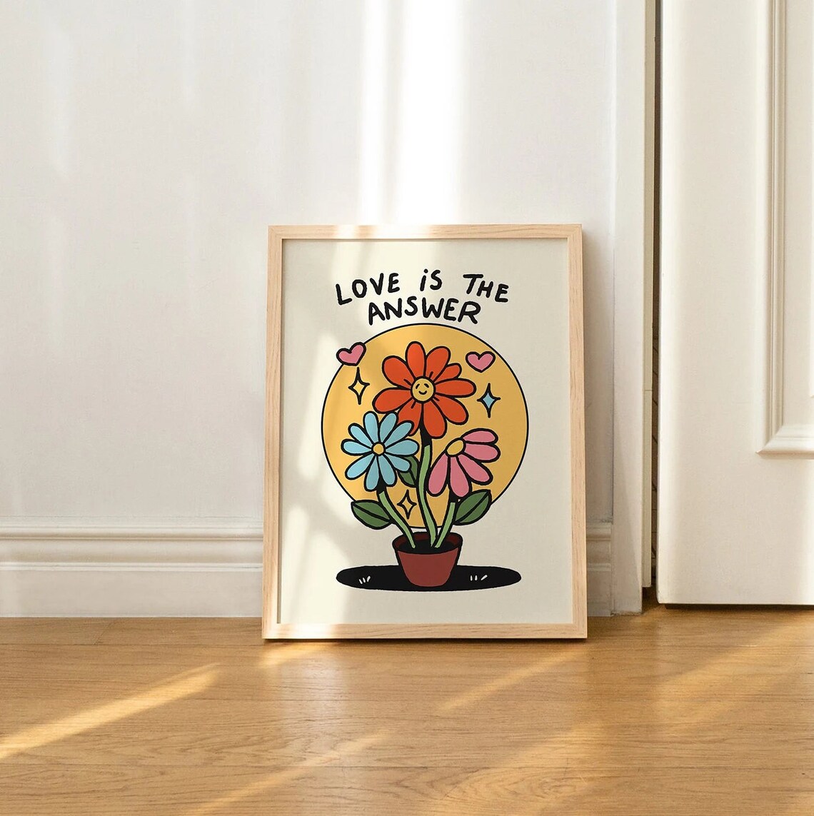 Love Flowers Botanical Illustration Art Print - Image 3