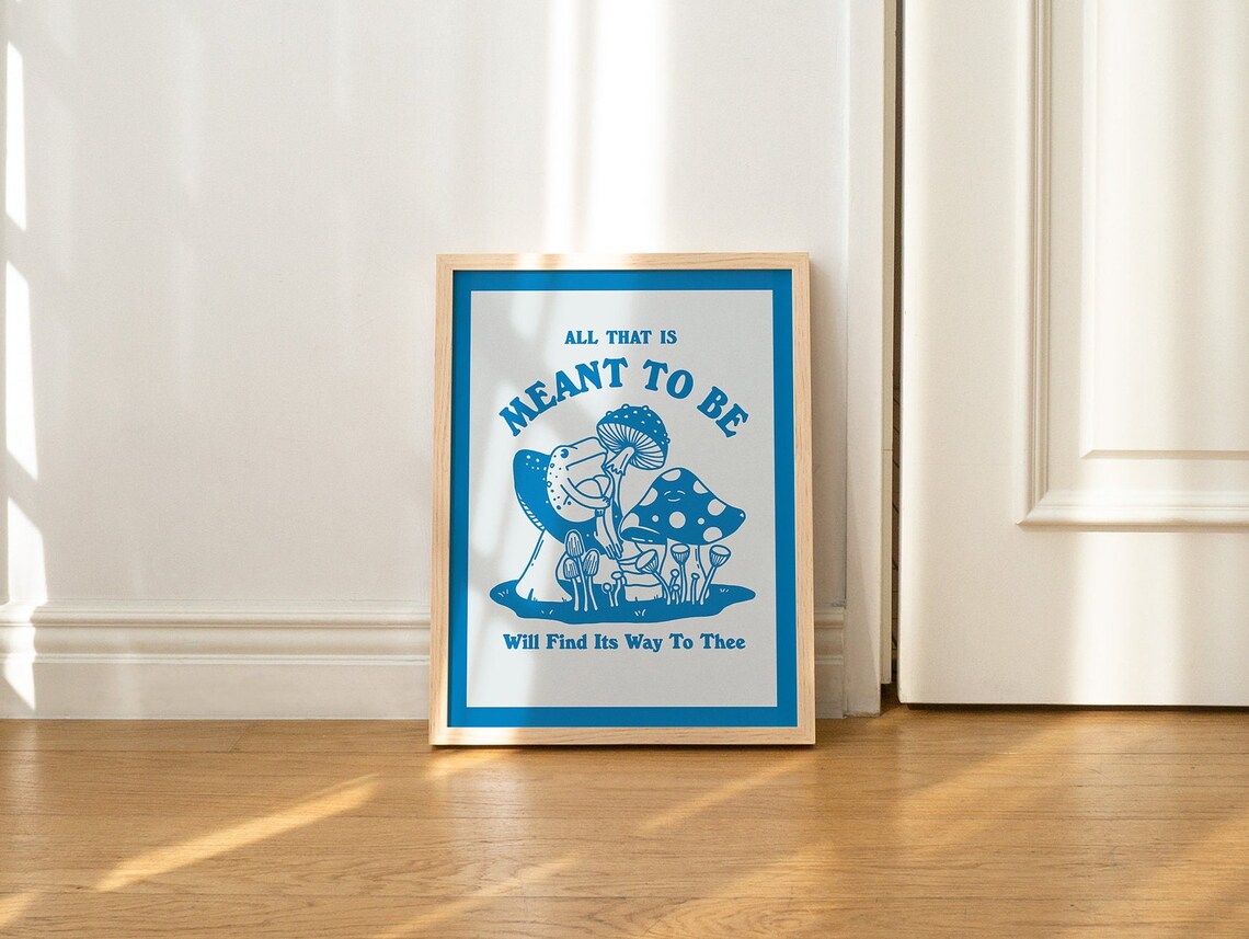 Retro Frog Mushroom Illustration Art Print, 70s Style - Image 3