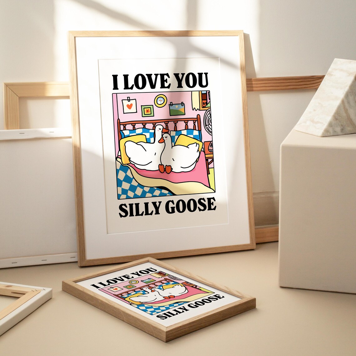 Silly Lil Goose Romantic Poster, Love Quote Print - Image 2