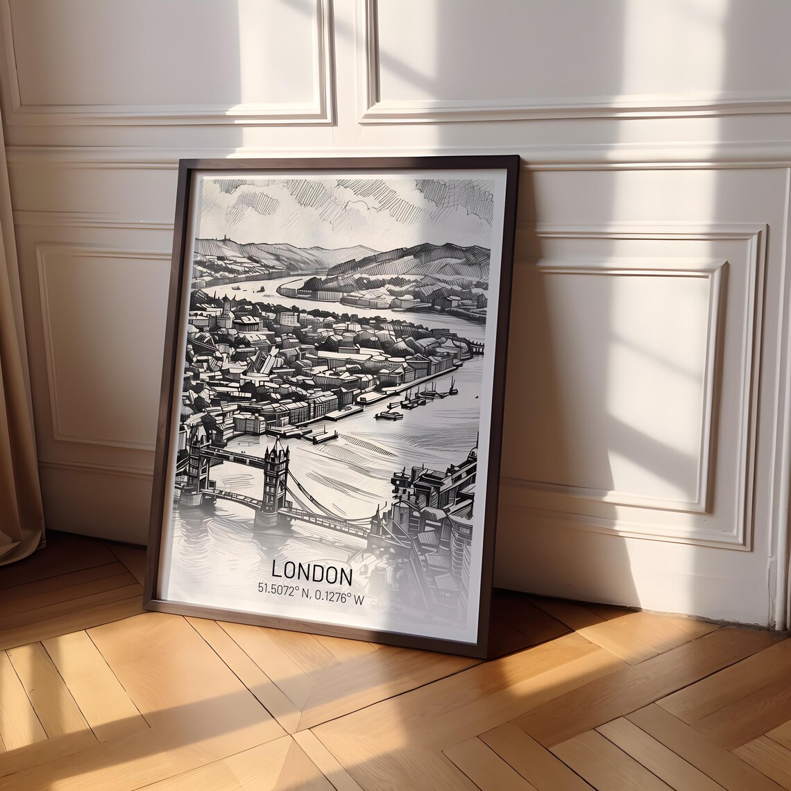 London, Tower Bridge Aerial Travel Poster - Image 2
