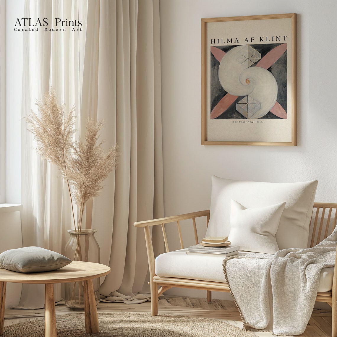 Hilma af Klint The Swan No 21 1915 White Spiral Abstract Mystic Poster - Image 4