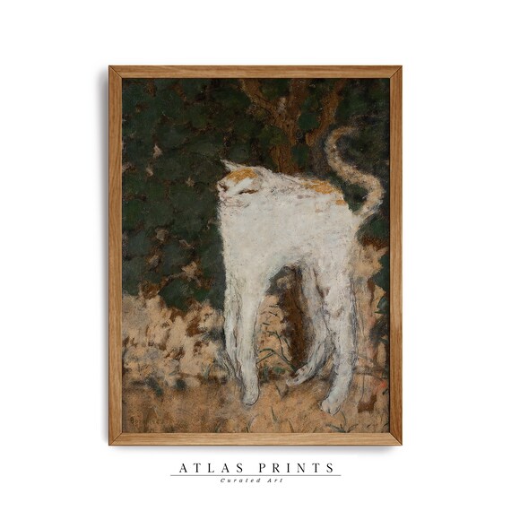 Pierre Bonnard White Cat Le Chat Blanc Vintage Cat Painting Poster