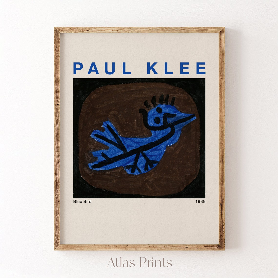 Paul Klee Blue Bird 1939 Childlike Abstract Animal Art Poster