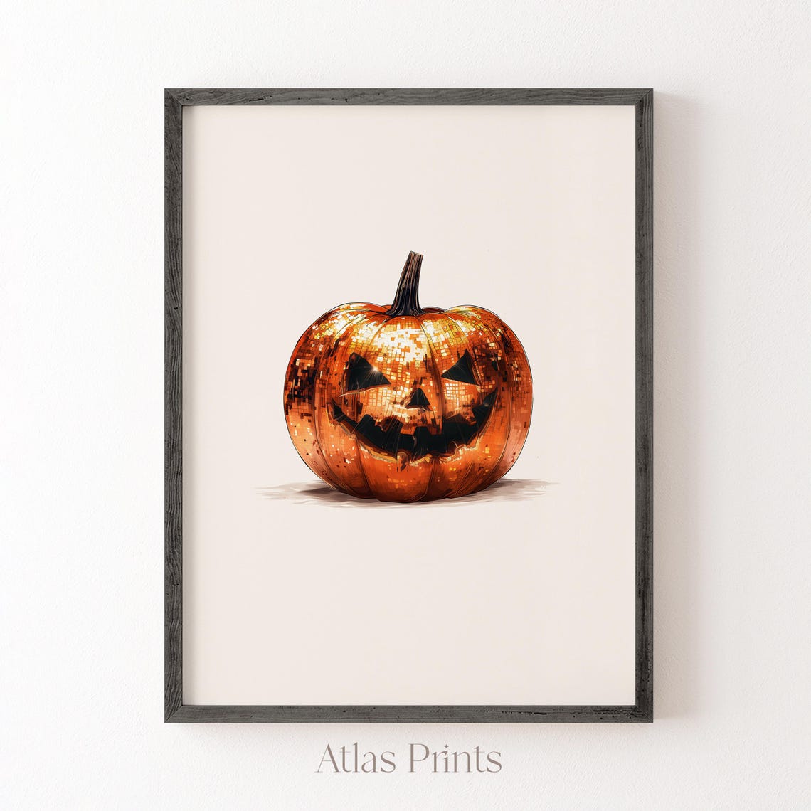 Disco Ball Jack O Lantern Glittery Pumpkin Halloween Party Poster - Image 5