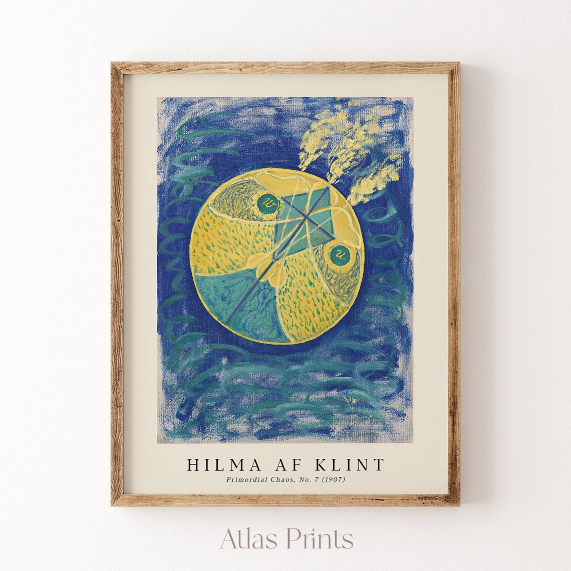 Hilma af Klint Primordial Chaos No 7 1907 Blue Yellow Orb Poster