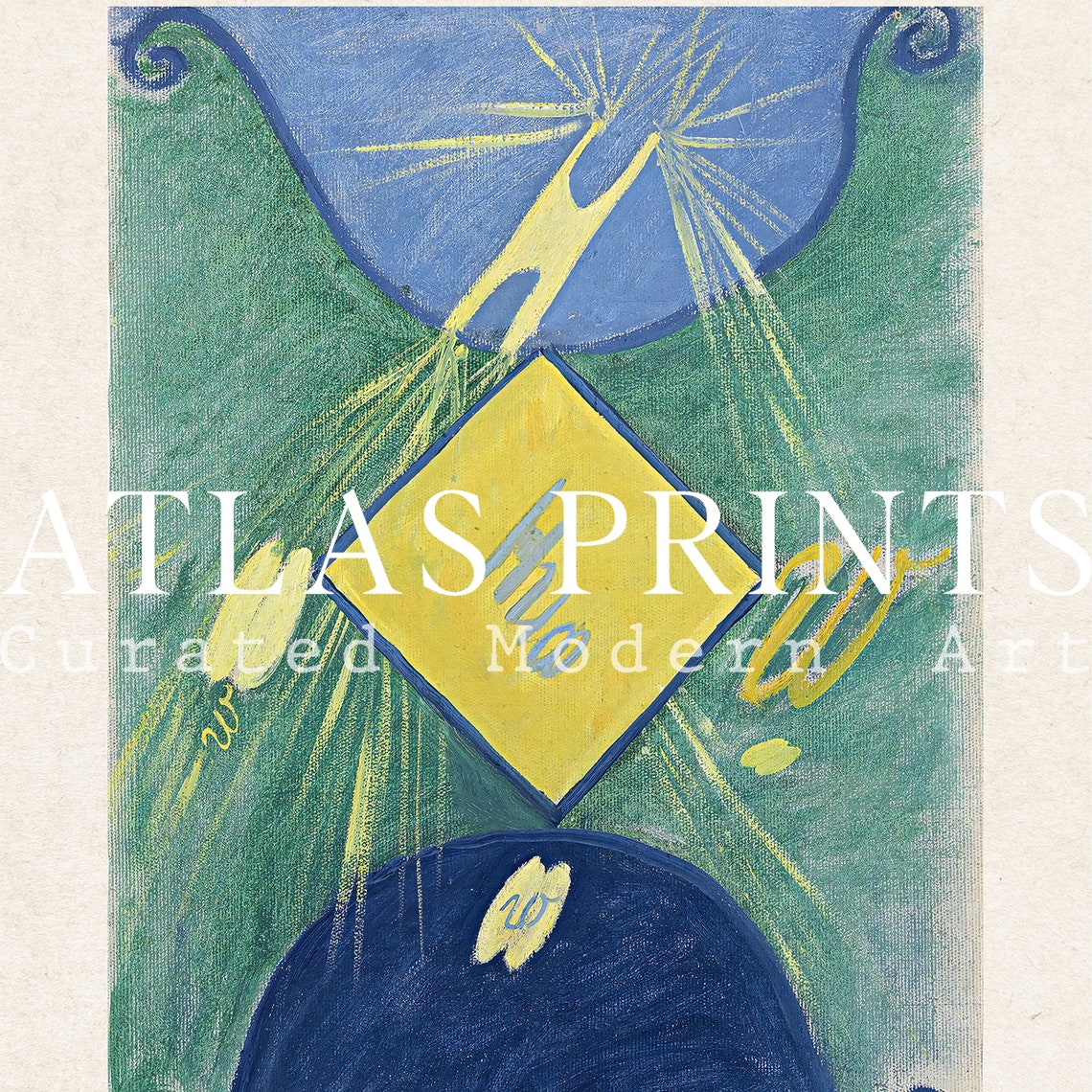 Hilma af Klint Primordial Chaos No 6 Yellow Diamond Cosmic Poster - Image 2