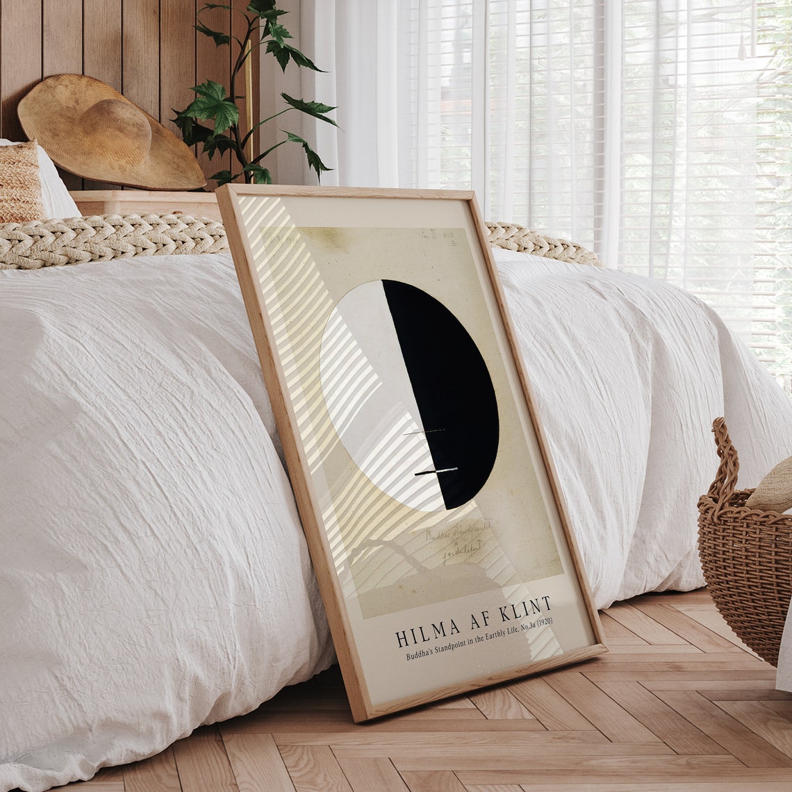 Hilma af Klint Buddha Standpoint Earthly Life Black White Poster - Image 4