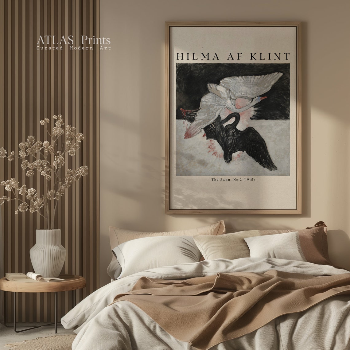 Hilma af Klint The Swan No.2 1915 Black White Swan Duo Poster - Image 4