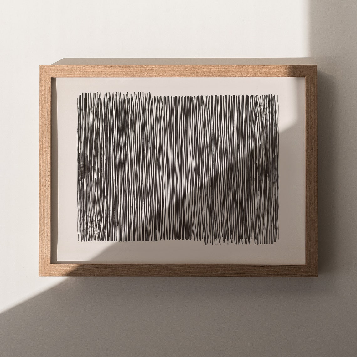 Minimalist Black Vertical Lines Abstract Monochrome Sketch Poster - Image 3