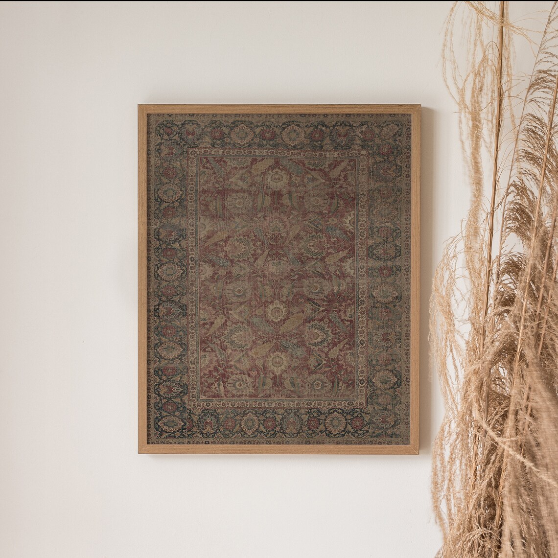 Antique Persian Rug Textile Pattern Vintage Oriental Carpet Poster - Image 3