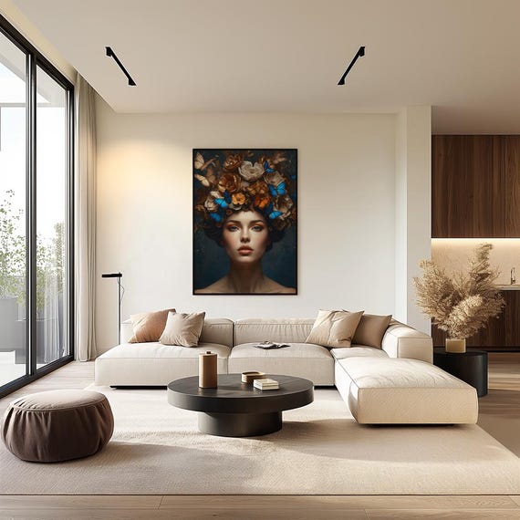 In Love With Butterflies And Flowers Artwork Wall Art