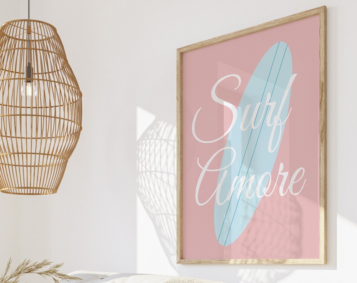 Surf Amore Blue And Pink Print - Image 3