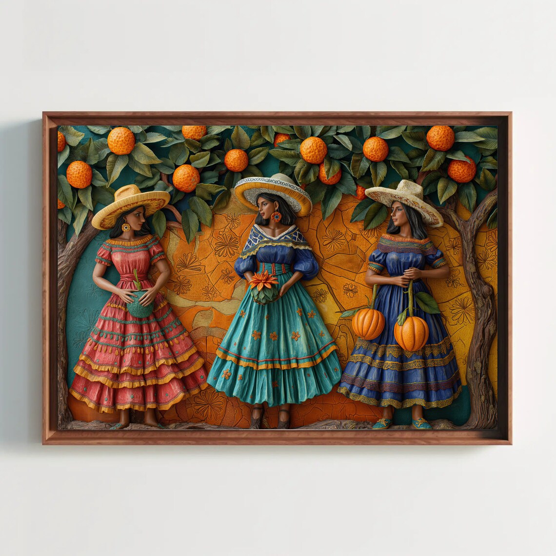 Mexican 3D Illusion Modern Art Print, Colorful Decor - Image 5