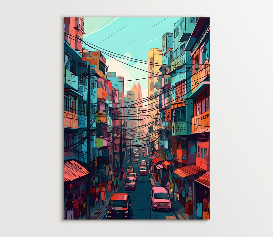 Streets Of Kolkata Travel Poster, India Wall Art - Image 4