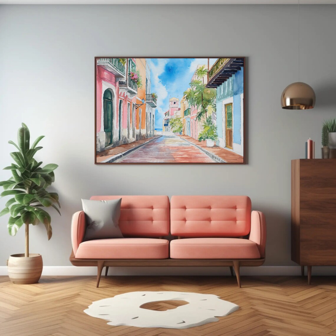 San Juan Watercolor Art Print, Puerto Rico Street Art - Image 3