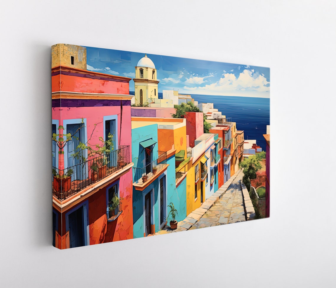 San Juan Wall Art Large Print San Juan Poster San Juan Painting San Juan Print Puerto Rico Travel Art Travel Poster - Image 2