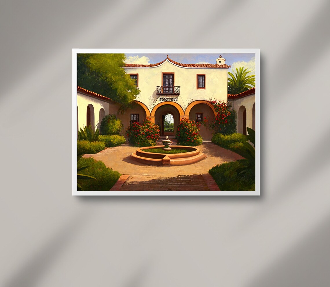 Hacienda Art Print, Mexican Living Room Decor - Image 3