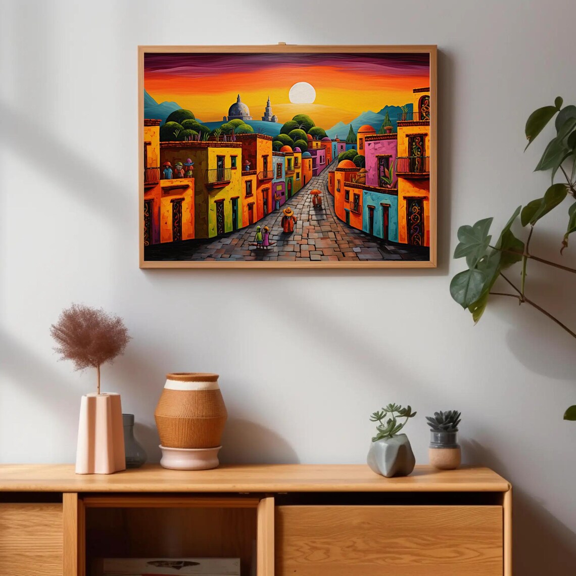 Mexican Landscape Oil Painting, Modern Art Print - Image 2