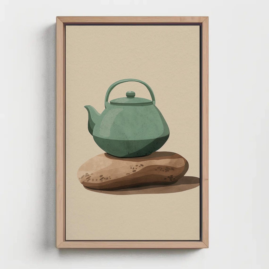 Sage Green Teapot Minimalist Print Modern Kitchen Wall Art Framed Simple Decor For Dining Room Or Kitchen Ready To Hang - Image 5