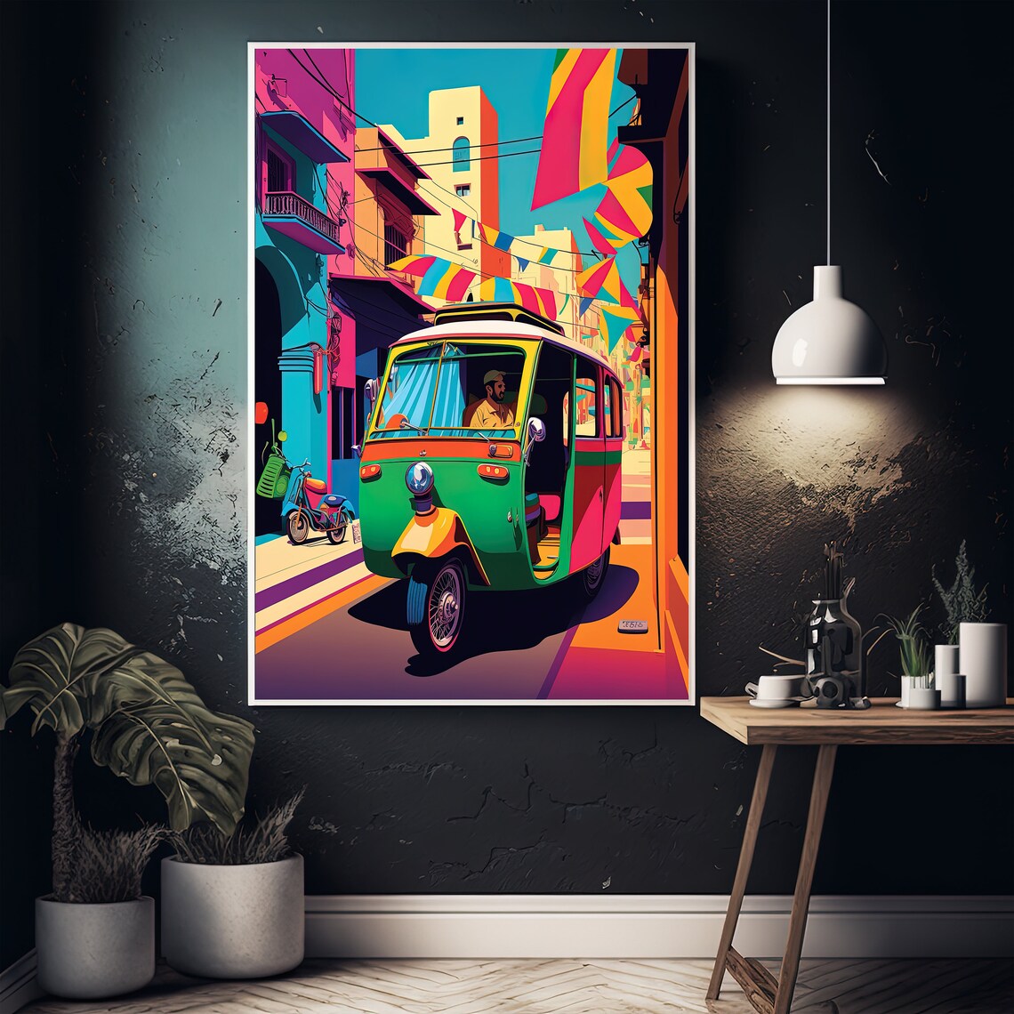 Pakistan Auto Rickshaw, Lahore Street Art Print - Image 3