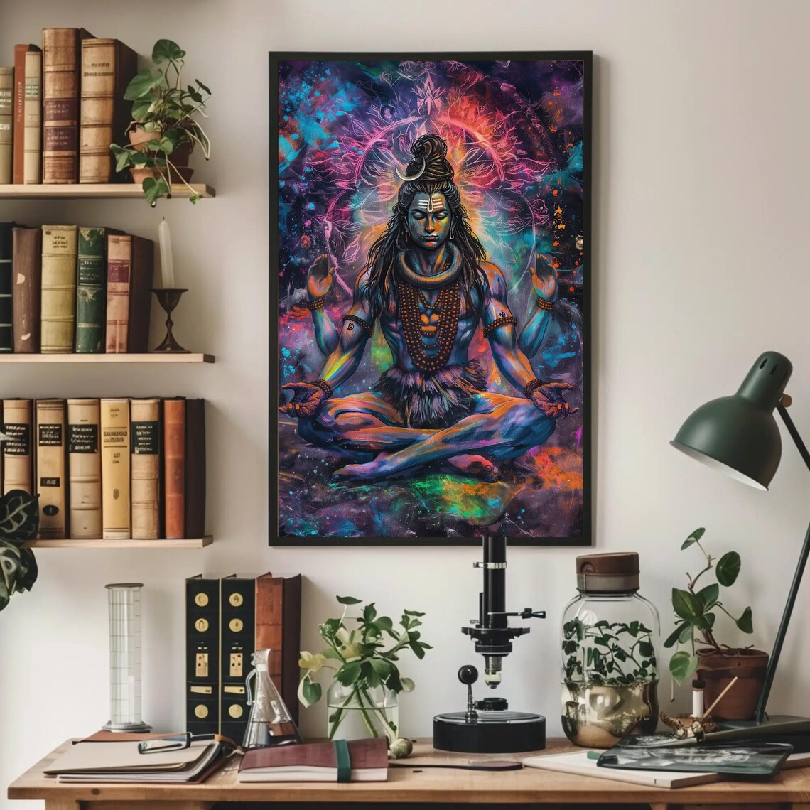 Lord Shiva Meditation Art Print, Yoga Studio Decor - Image 5