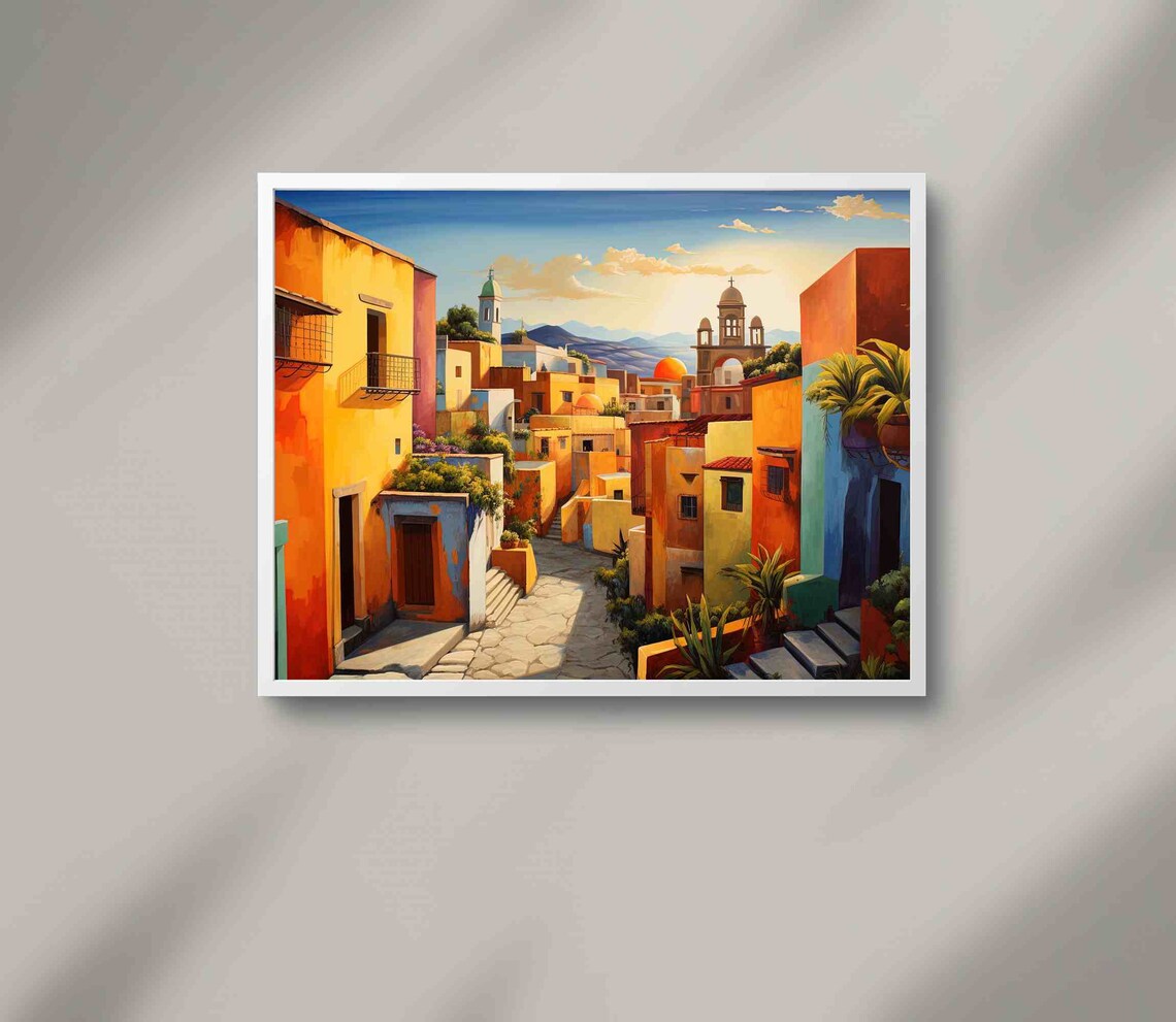 Mexico Oil Painting Art Print, Mexican Home Decor - Image 2
