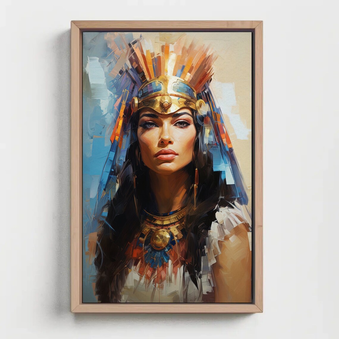 Cleopatra Egyptian Queen Abstract Portrait Painting Art Poster - Image 4