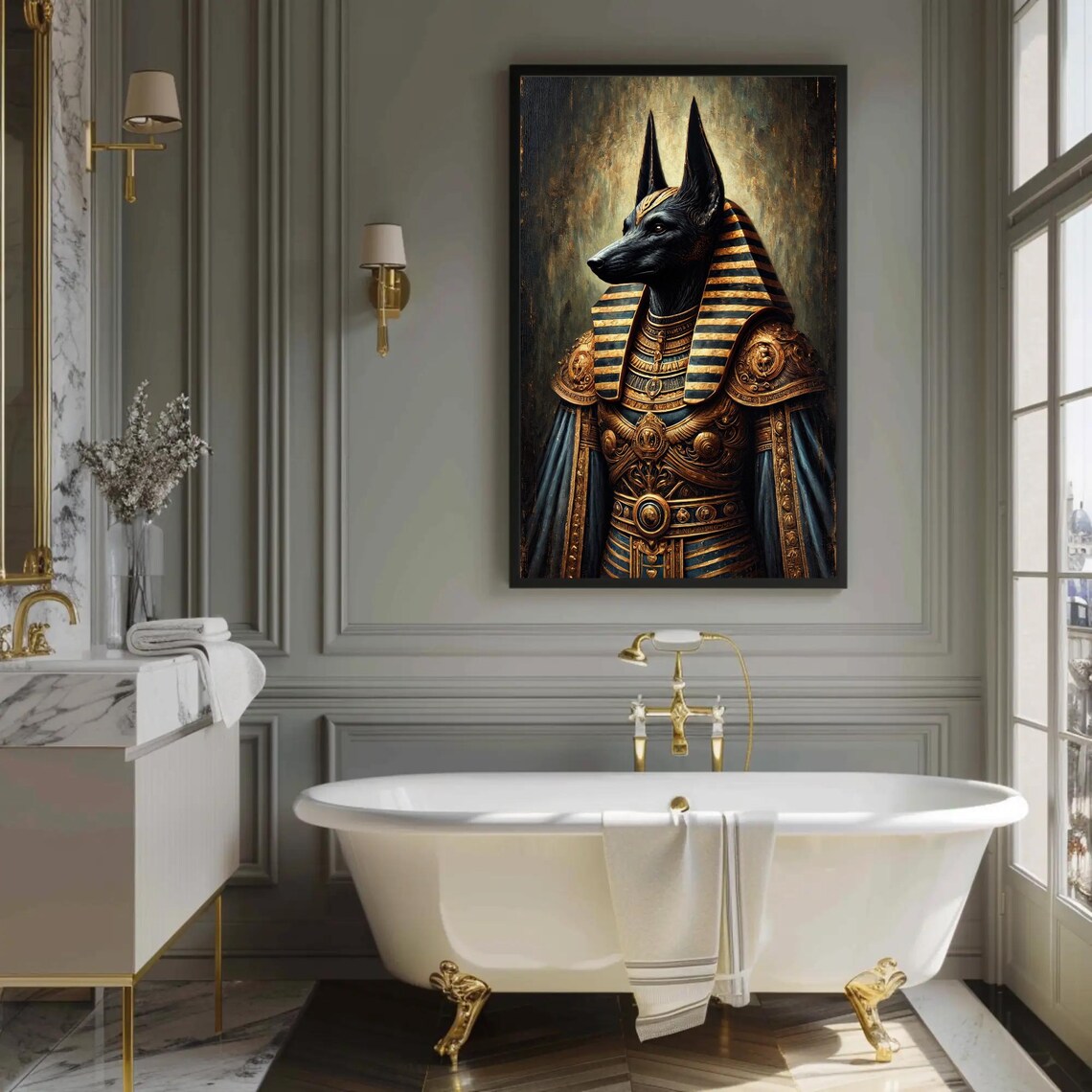 Gothic Anubis Art Print, Ancient Egyptian Myth - Image 2