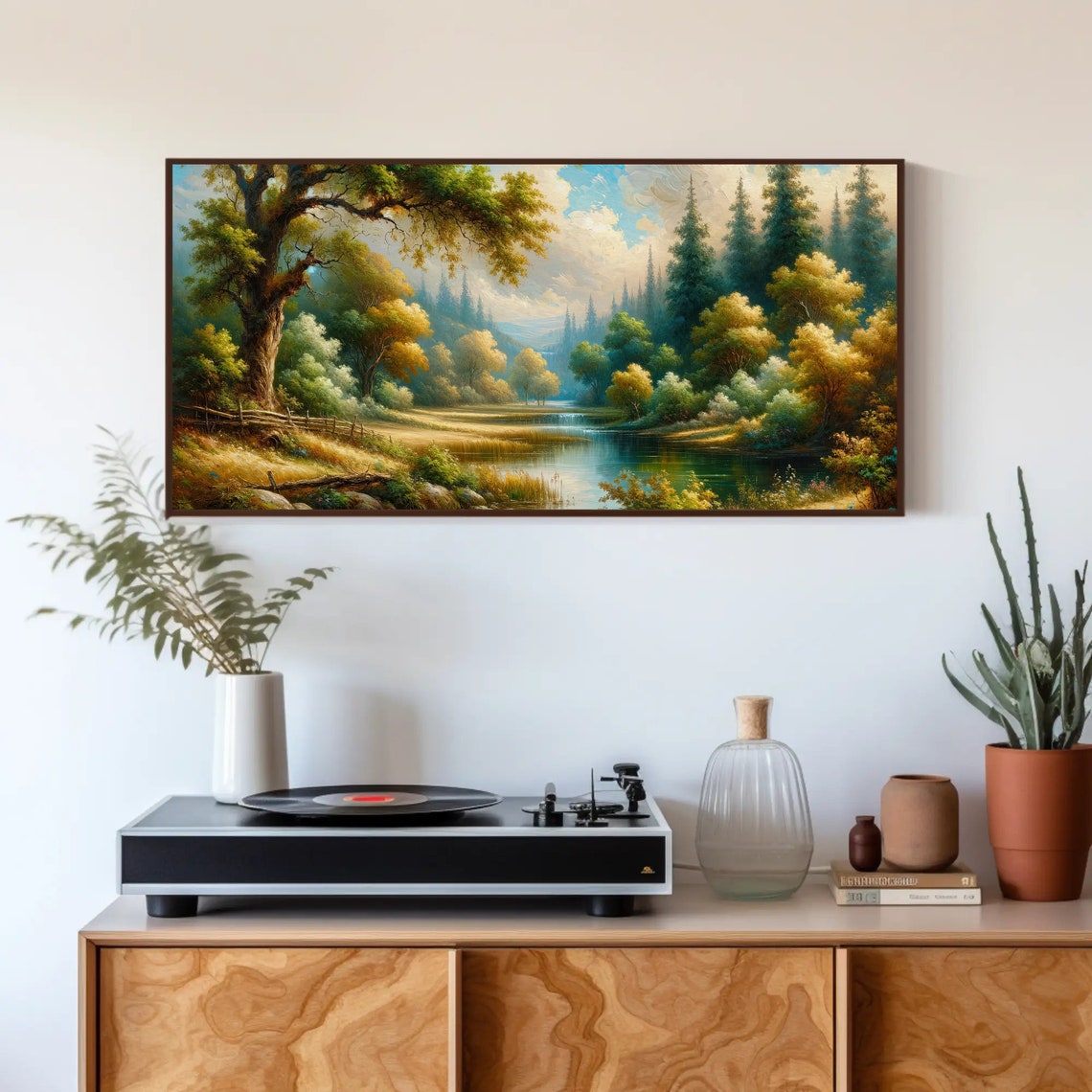 Forest River Landscape Summer Stream Lush Trees Nature Poster - Image 4