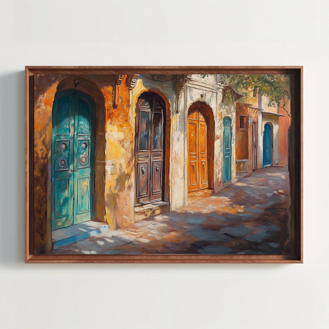 Rajasthani Doors, Jaipur Street Scene Art Print