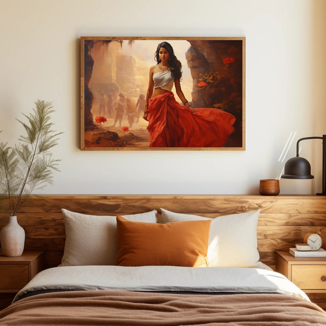 Indian Brown Girl Print Indian Woman Art Extra Large Wall Art Desi Art South Asian Art I Indian Art Antarmada Art - Image 4