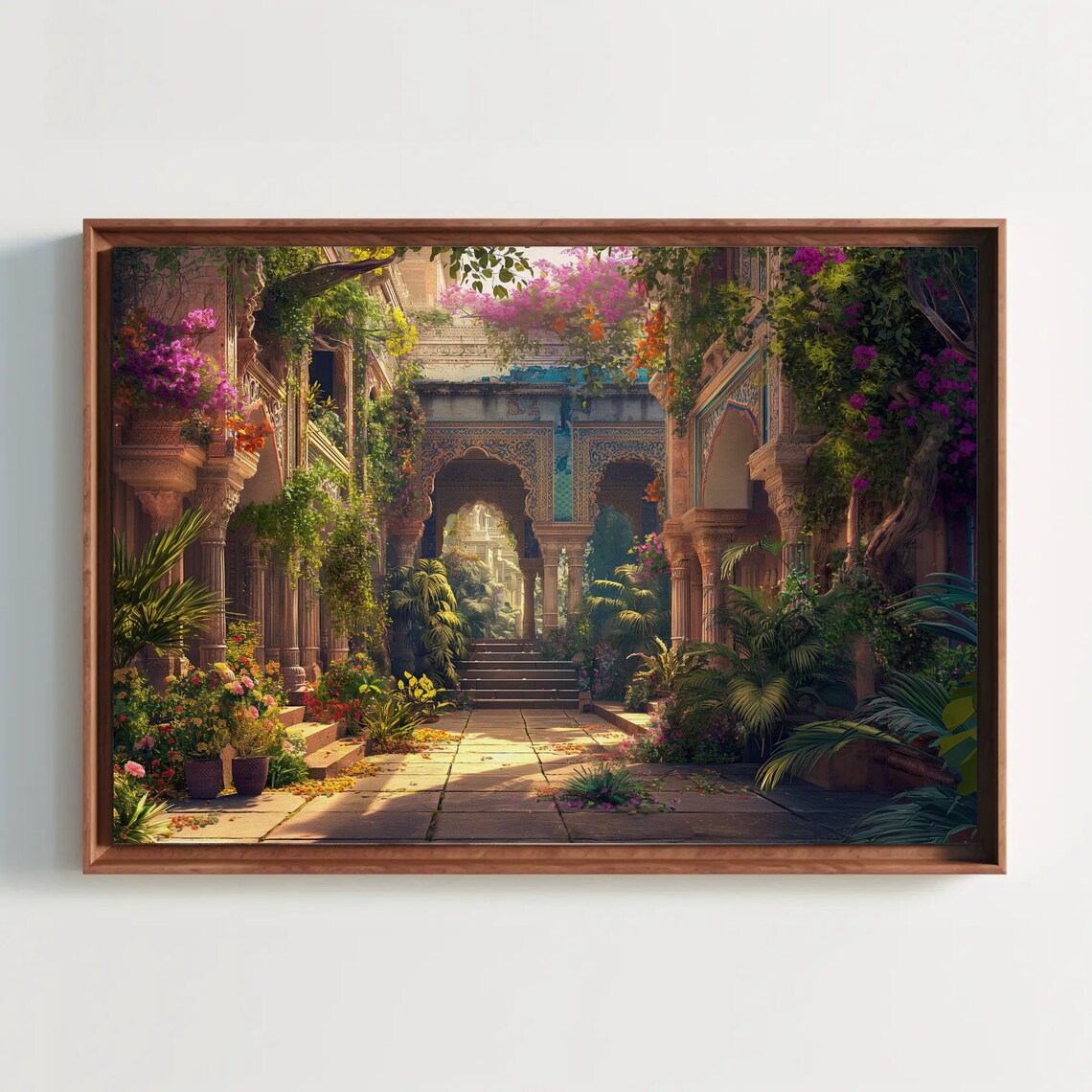 Indian Haweli Courtyard, Indian Palace Art Print