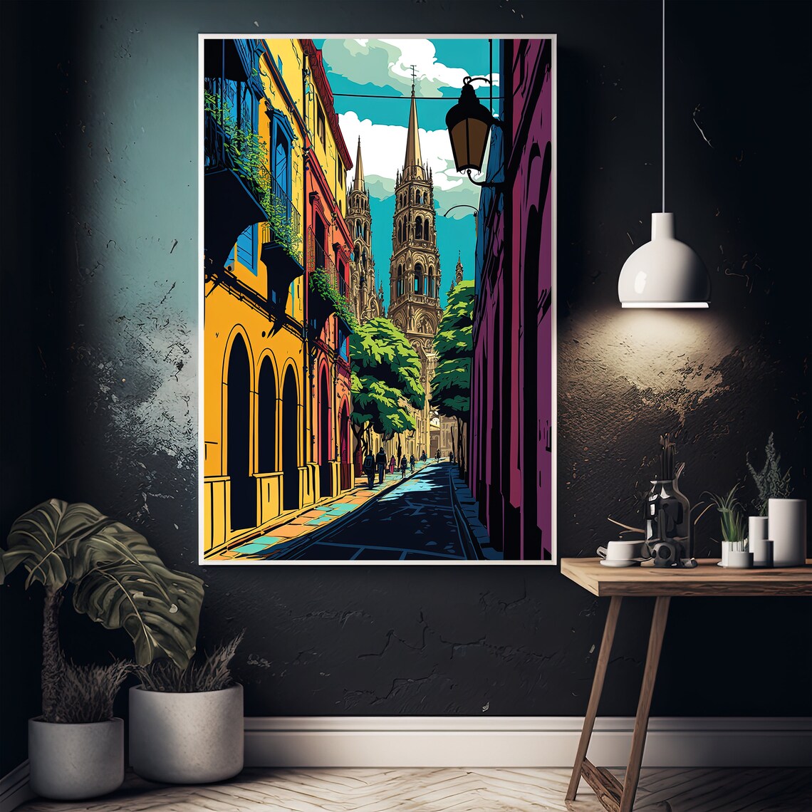 Guadalajara Mexican Art Print, Modern Living Room Decor - Image 5
