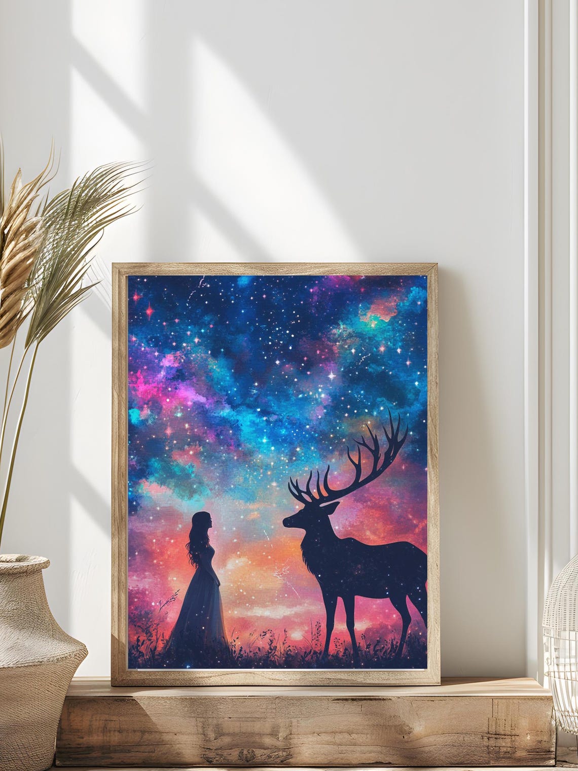 Enchanted Nightfall Deer Art Print