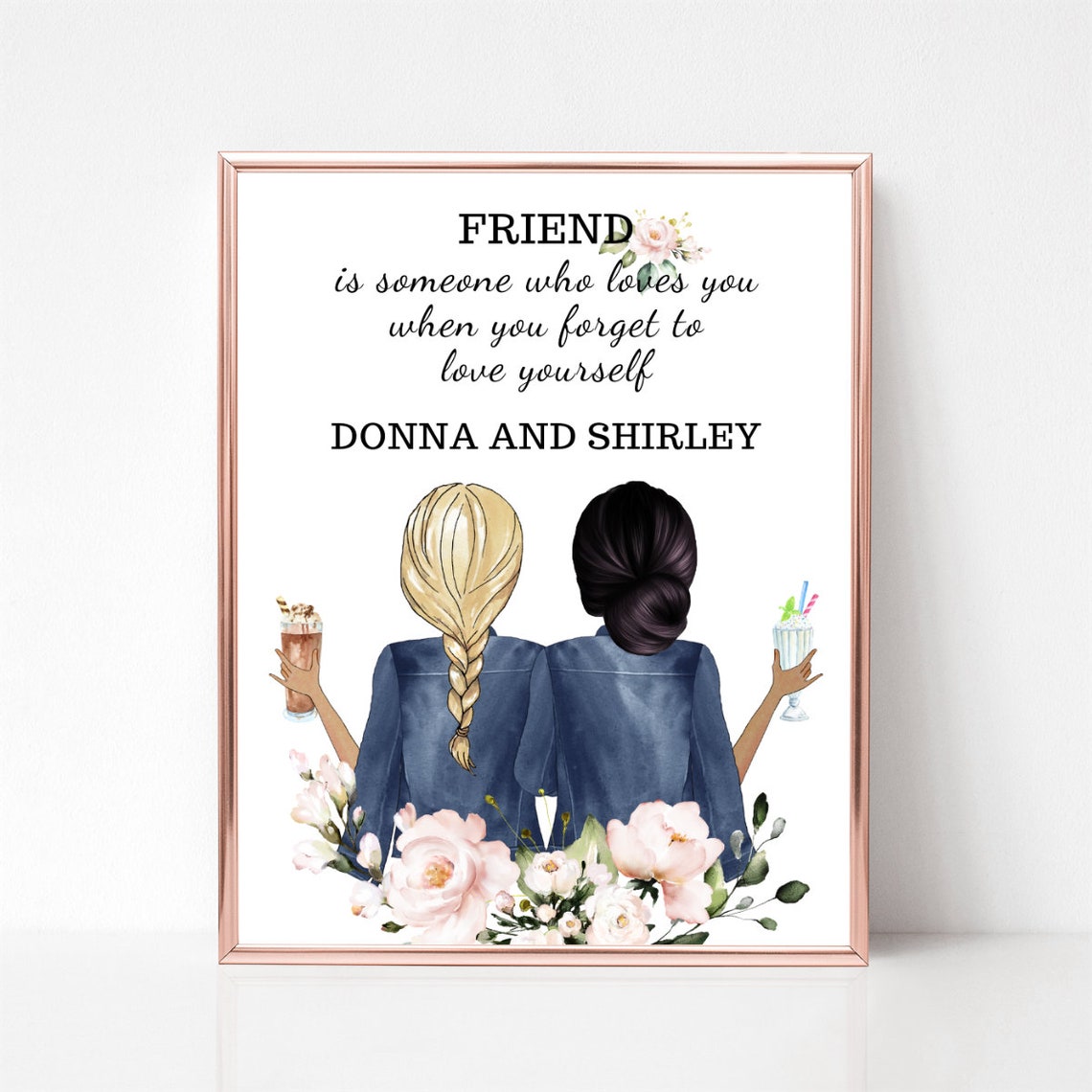 Friend Is Someone Who Loves You Friendship Definition Quote Poster - Image 2